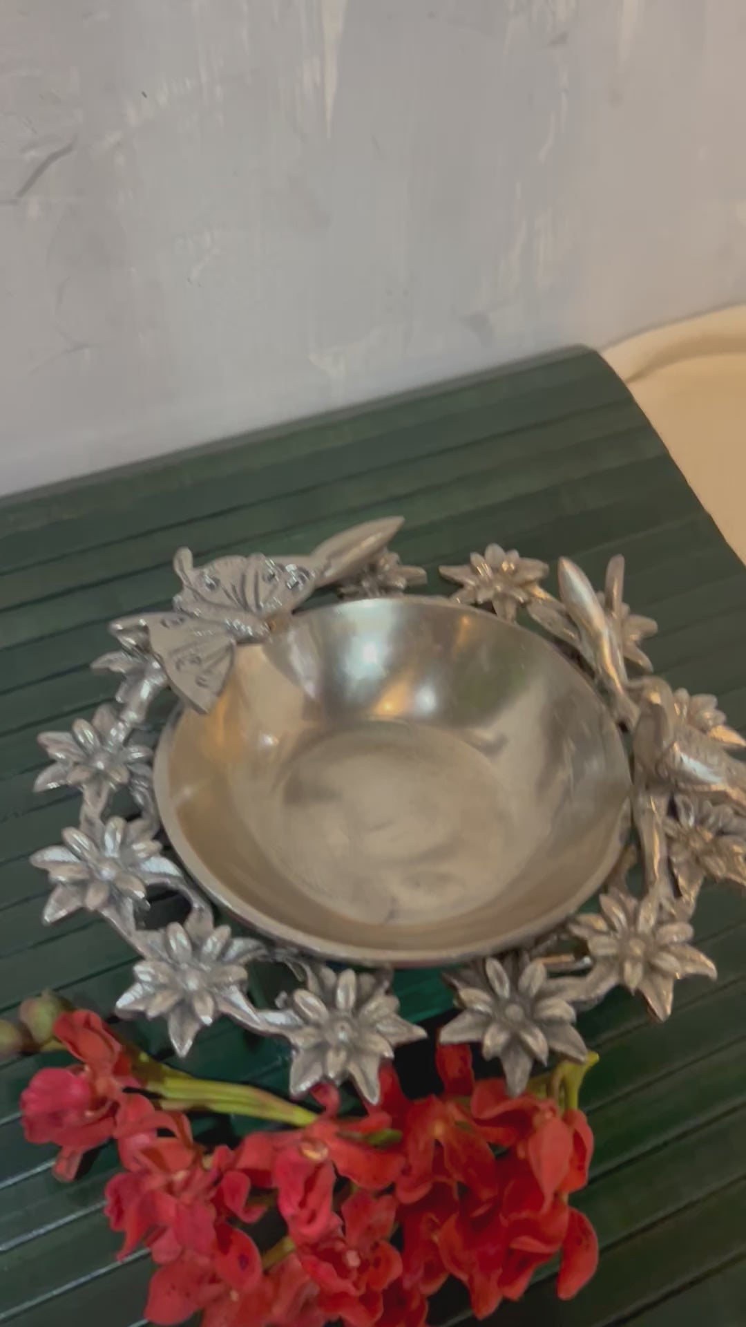 Song Bird Silver Plated Brass Bowl